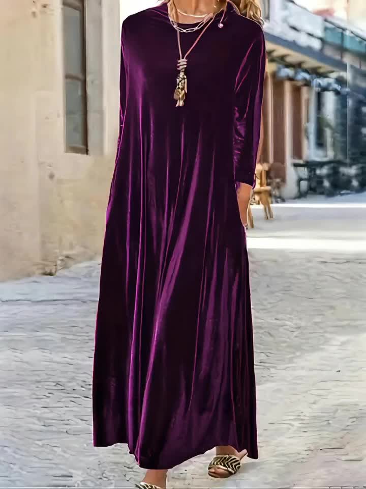 Nessa - Luxe Velvet Flow Maxi Dress