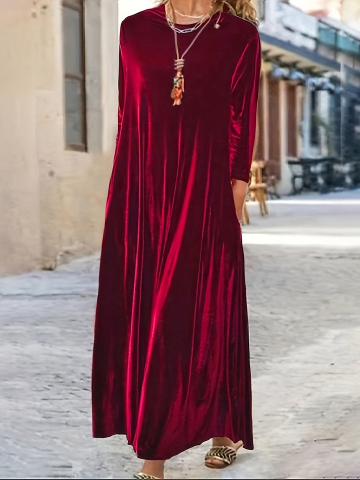 Nessa - Luxe Velvet Flow Maxi Dress