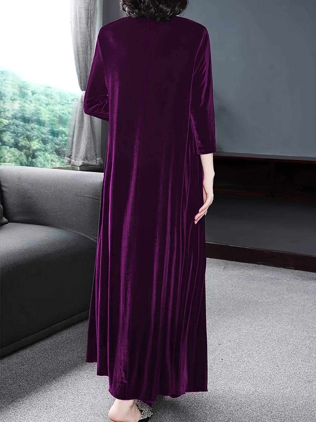 Nessa - Luxe Velvet Flow Maxi Dress