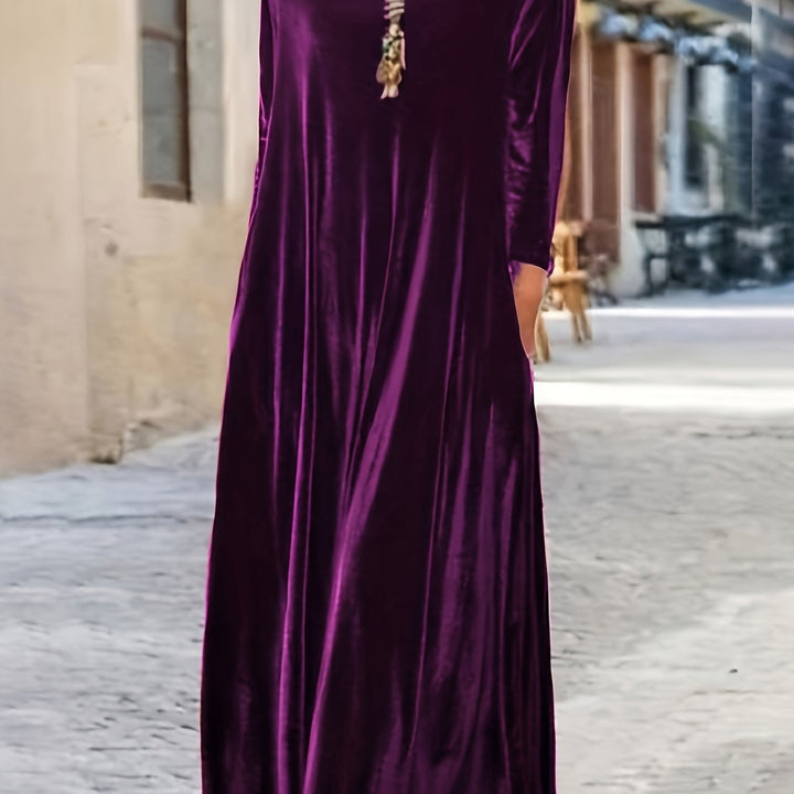 Nessa - Luxe Velvet Flow Maxi Dress