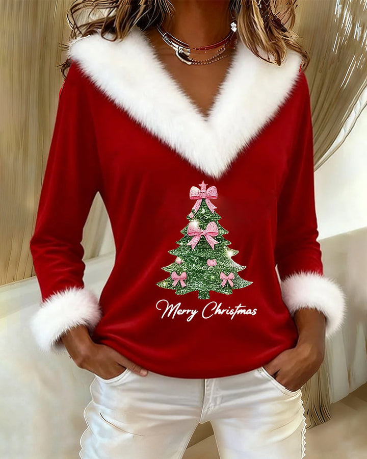 Top Grand Fur Printed Christmas