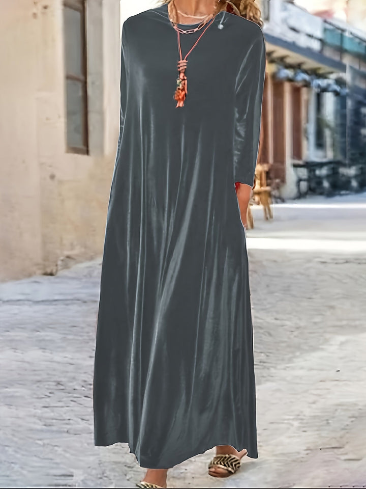Nessa - Luxe Velvet Flow Maxi Dress