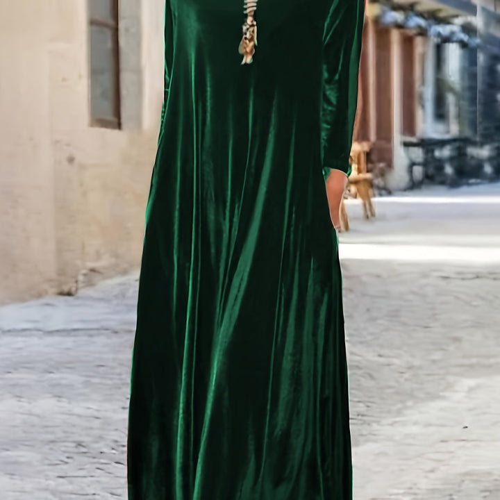 Nessa - Luxe Velvet Flow Maxi Dress