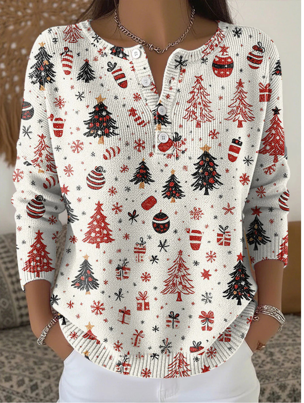 Nora | Elegante Maglione Natalizio