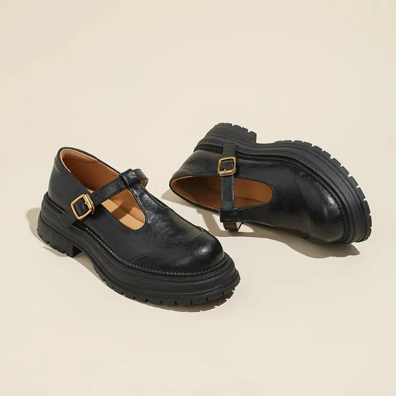 Chiara - Elegant High-Quality Leather Mary Jane Shoes