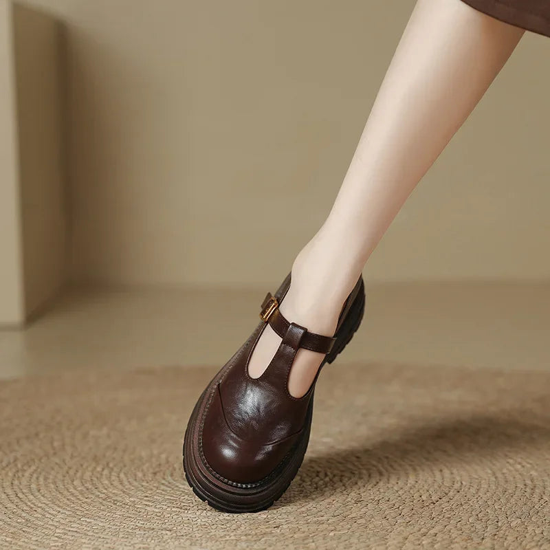 Chiara - Elegant High-Quality Leather Mary Jane Shoes