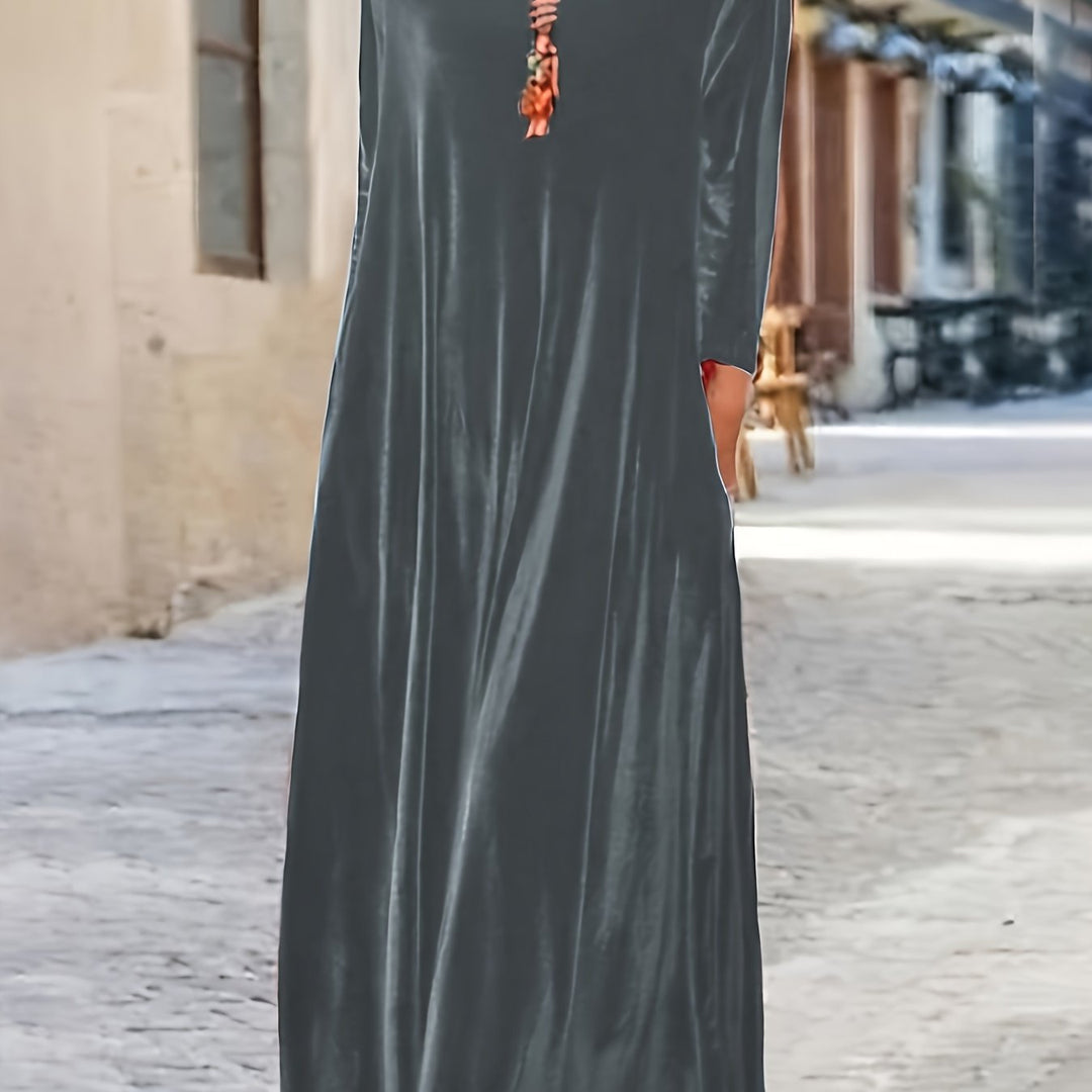 Nessa - Luxe Velvet Flow Maxi Dress